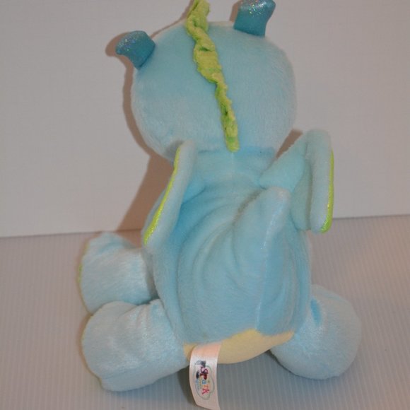 Spark Blue Flying Dragon Baby Rattle Toy Lovey - Picture 3 of 7